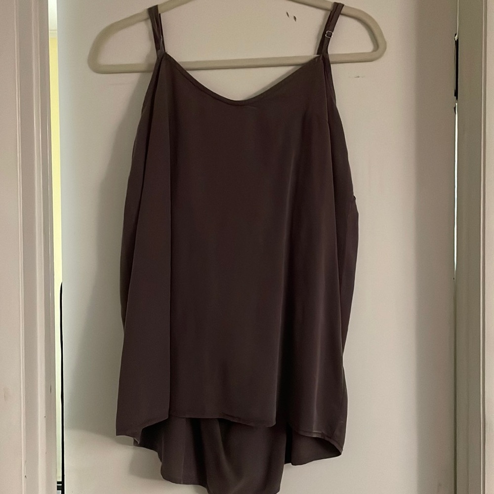 NWT Medium purple dressy tank top with tie on the back